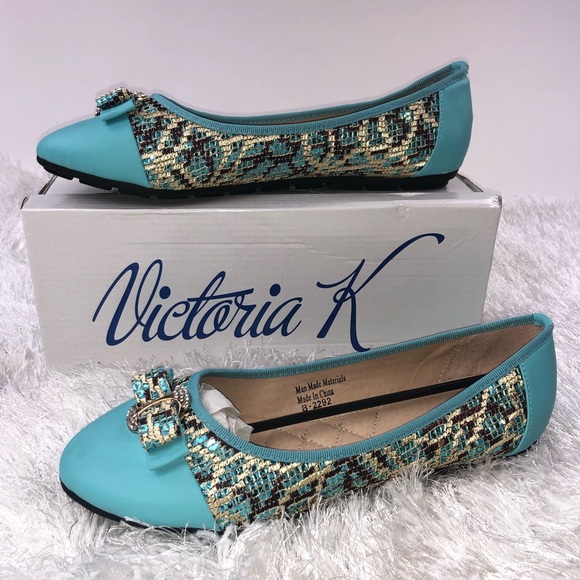 Victoria K Shoes - NEW Women’s Teal Sequin Flats 🥿